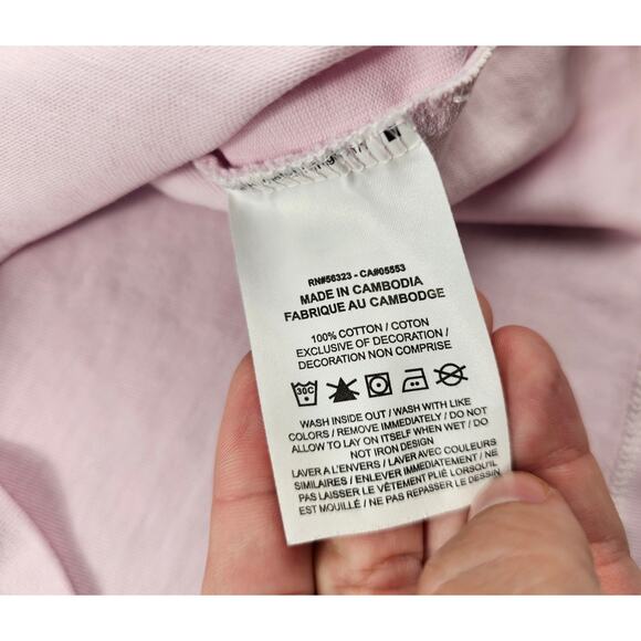 Nike Sportswear Swoosh Women's Cropped T-Shirt pink white y2k oversized XS ^ - Picture 7 of 9